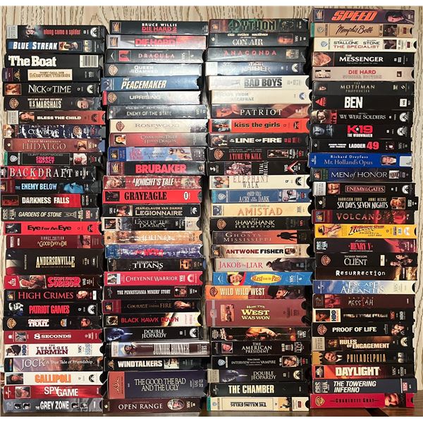 Large Mixed Genre Collection Of VHS Movies