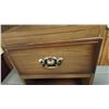 Image 3 : Wood Veneer Nightstand with Drawer and Open Storage