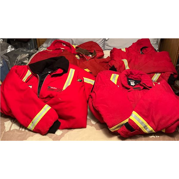 6 Bulwark and Muller Red Work Jackets and Coveralls