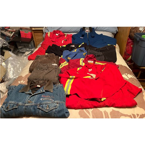 Men's Workwear Lot: Coveralls, Jeans, Jackets, Multiple Brands 38x30