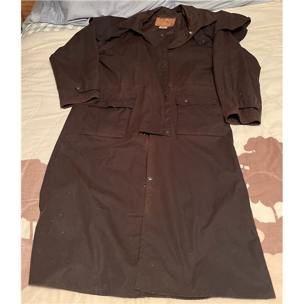 Outback Trail by Fox Fire Brown Cotton Duster Coat, Size Small