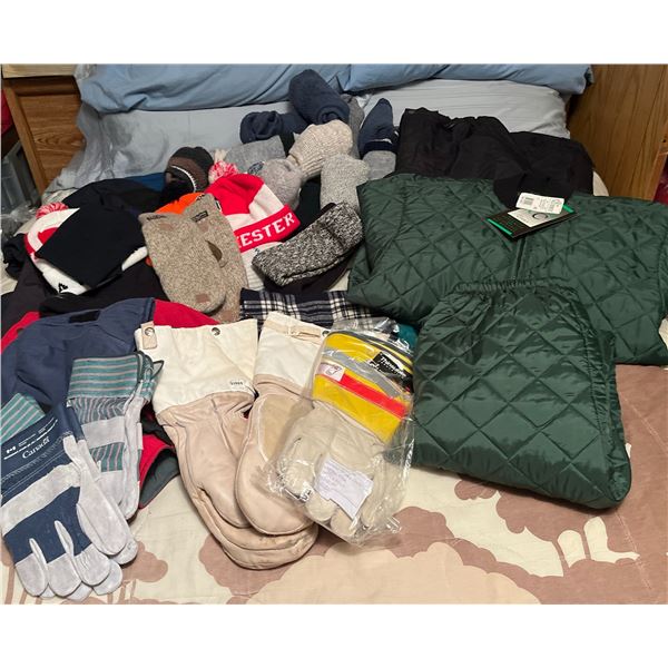 Winter Apparel and Accessories Assortment, Various Brands, Size XL