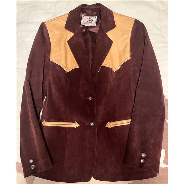 Country West Brown Suede Leather Western Blazer