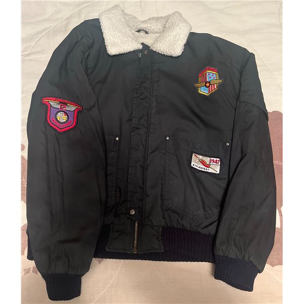 STYLEWISE 1947 XL Bomber Jacket with Embroidered Patches