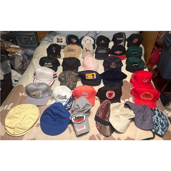 24 Branded and Themed Baseball Caps