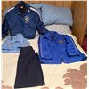 Image 1 : Fort Sask Fire Dept Uniform Lot With Jackets, Shirt, and Pants