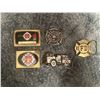Image 1 : Firefighter Belt Buckle Collection, Solid Brass & Metal, 5 Pieces