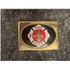 Image 4 : Firefighter Belt Buckle Collection, Solid Brass & Metal, 5 Pieces