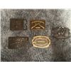 Image 1 : 5 Collectible Brass Belt Buckles: Winchester, Labatt's, NRA