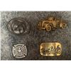 Image 1 : 4 Firefighter and Western Theme Belt Buckles