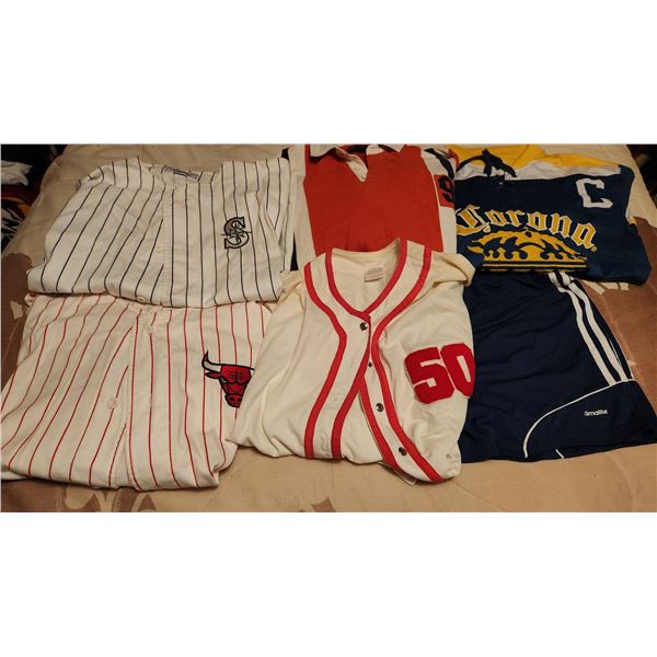 Sports Jerseys and Shorts Lot, Various Brands and Sizes