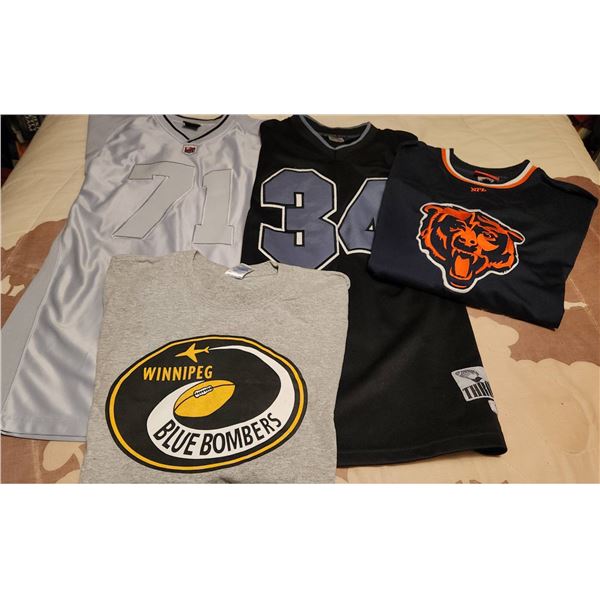 Football Jerseys and Winnipeg Blue Bombers T-Shirt, Sizes Vary
