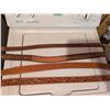 Image 1 : Four Tooled Leather Belts, 32/80 to 32 Inch, Various Brands