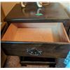 Image 2 : Wooden Nightstand With Drawer and Dog Lamp