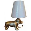 Image 3 : Wooden Nightstand With Drawer and Dog Lamp