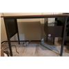 Image 2 : Metal Office Desk with Faux Wood Top and Drawer 36x20x29 in