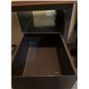 Image 3 : Metal Office Desk with Faux Wood Top and Drawer 36x20x29 in