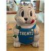 Image 1 : Pet Treat Jar Cat-Shaped Plastic Container