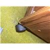 Image 7 : Wood-Look Laminate TV Stand on Casters with Cabinet Doors