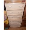 Image 1 : Six-Drawer and Four-Drawer Plastic Dressers with Assorted Contents
