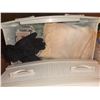 Image 4 : Six-Drawer and Four-Drawer Plastic Dressers with Assorted Contents