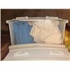 Image 5 : Six-Drawer and Four-Drawer Plastic Dressers with Assorted Contents