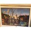 Image 4 : Framed Print of Salvador Dalí ‘Cygnes Reflechis en Elephants’ 20 x 16 Inches