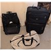 Image 1 : Three Travel Bags: Suitcase, Wheeled Bag, Duffel Bag