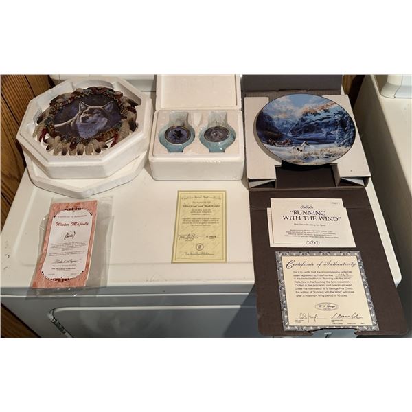 Bradford Exchange Collector Plates and Ornaments with COAs