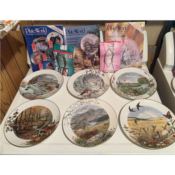 Royal Worcester Collector Plates With PlateWorld Magazines