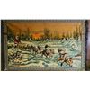 Image 2 : Woven Wall Tapestry with Sled Dogs and Musher Scene