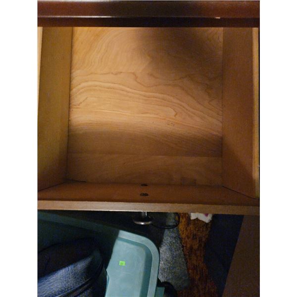 Wooden Two-Drawer Bedside Table