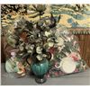 Image 2 : Artificial Floral Arrangements With Blue Mountain Pottery Vase