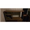 Image 2 : Wood Finish Particle Board TV Stand with Shelves and Cabinet