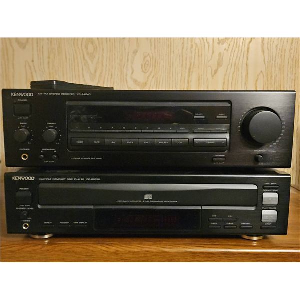 Kenwood KR-A4040 AM-FM Stereo Receiver and DP-R5750 CD Player Set