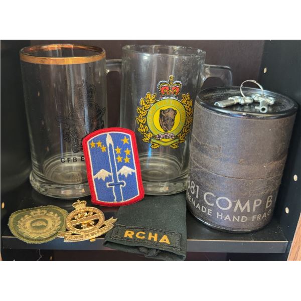 Canadian Military Badges, Patches, Mugs and Memorabilia Lot