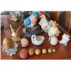 Image 1 : Bird Figurines and Wood Eggs Collection