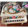 Image 3 : Decorative Ceramic Piano Box and Assorted Glass Vases with Artificial Flowers