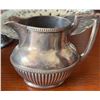 Image 5 : Silver Plated Creamer, Mechanical Napkin Holder, and Tiered Tray Set