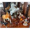 Image 1 : Horse Figurines and Cowboy Figure Group