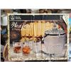 Image 12 : Anchor Hocking Wexford 6 Piece Bar Set and Vincennes Crystal Covered Dish