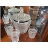 Image 6 : Anchor Hocking Wexford 6 Piece Bar Set and Vincennes Crystal Covered Dish