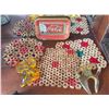 Image 1 : Coca-Cola Tin Tray, Amber Resin Owl, Fish, and Wood Trivets Lot