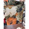 Image 10 : Decorative Shelf Lot: Figurines, Clock, Pottery, Wood Car, Wreath