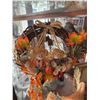 Image 12 : Decorative Shelf Lot: Figurines, Clock, Pottery, Wood Car, Wreath