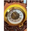 Image 4 : Decorative Shelf Lot: Figurines, Clock, Pottery, Wood Car, Wreath