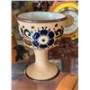 Image 8 : Decorative Shelf Lot: Figurines, Clock, Pottery, Wood Car, Wreath