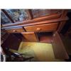 Image 3 : Wood and Glass Lighted China Cabinet with Storage Drawers and Shelves