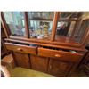 Image 4 : Wood and Glass Lighted China Cabinet with Storage Drawers and Shelves