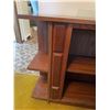 Image 3 : Wood Veneer Entertainment Console with Open Shelves